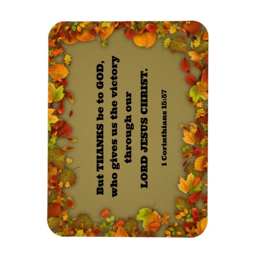 1コリント15:57しかし感謝してい神に行きなさい。 マグネット (縦)
