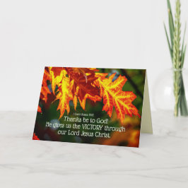1コリント15:57感謝してい神に行け！ カード