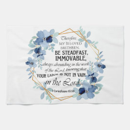 1コリント15:58節感動的フローラ キッチンタオル