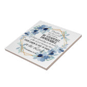 1コリント15:58節感動的フローラ タイル (側面)