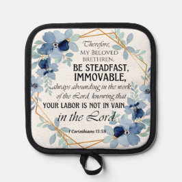 1コリント15:58節感動的フローラ 鍋敷き