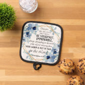 1コリント15:58節感動的フローラ 鍋敷き (トップダウン)