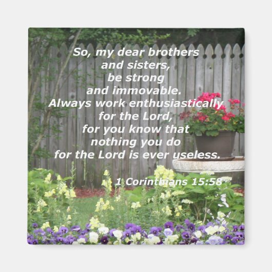 1コリント15:58 マグネット (正面)