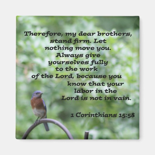 1コリント15:58 マグネット (正面)