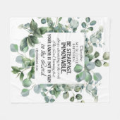 1コリント15:58 感動的聖句 フリースブランケット (正面(横))