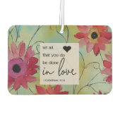 1コリント16 14すべて愛で行う カーエアーフレッシュナー (裏面)