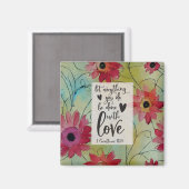 1コリント16 14すべて愛で行う マグネット (正面/裏面)