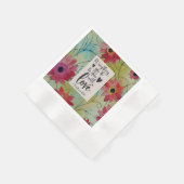 1コリント16 14すべて愛で行う 縁ありカクテルナプキン (角)