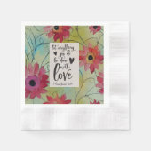 1コリント16 14すべて愛で行う 縁ありカクテルナプキン (正面)