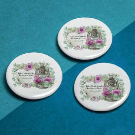 1コリント16:14ヴィンテージランタンコテージコア マグネット