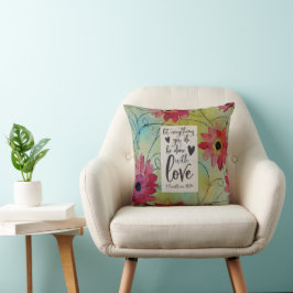 1コリント16 14愛の聖書聖句の全て クッション