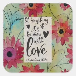 1コリント16 14愛の聖書聖句の全て スクエアシール