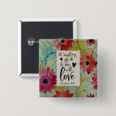 1コリント16 14愛の聖書聖句の全て 缶バッジ (正面&裏面)