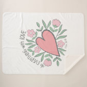 1コリント16:14 – 愛ですべてをする シェルパブランケット (正面(横))