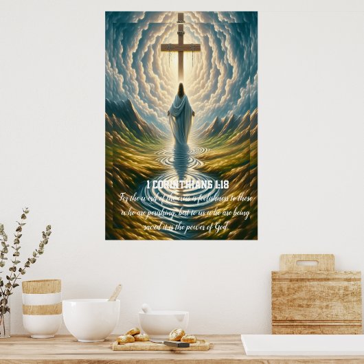 1コリント1:18以下の者たちへの愚かさ ポスター (キッチン)