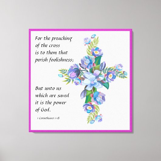 1コリント1:18 キャンバスプリント (正面)