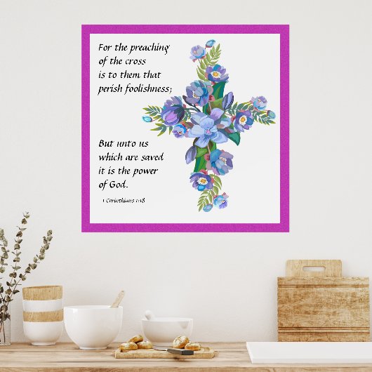 1コリント1:18 ポスター (キッチン)