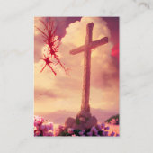 1コリント1:18-19 KJVカード – 血クロス 名刺 (裏面)