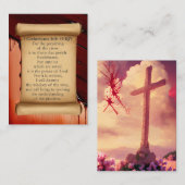 1コリント1:18-19 KJVカード – 血クロス 名刺 (正面/裏面)