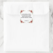 1コリント1:23神の聖書の聖句の愚かさ スクエアシール (バッグ)