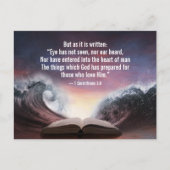 1コリント2:9目は見ず、耳も聞こえなかった。 ポストカード (正面)