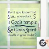1コリント3:16あなたがたは神の宮である ウィンドウサイン (ホーム)