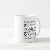 1コリント3:16あなたがたは神の宮である コーヒーマグカップ (正面右)