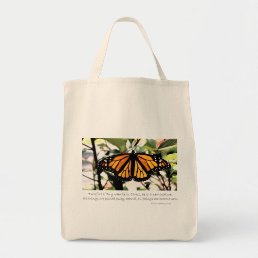 1コリント5もし:17だれでもキリストにある トートバッグ (正面)