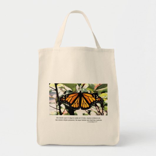 1コリント5:17スペインの人もしは誰でもキリストにある トートバッグ (正面)