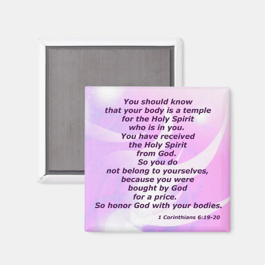 1コリント6:19-20 マグネット (正面/裏面)