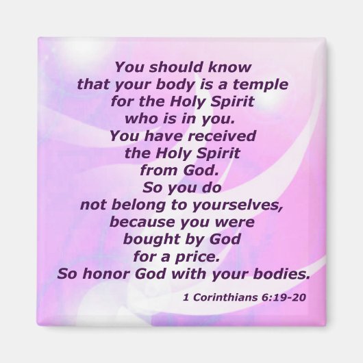 1コリント6:19-20 マグネット (正面)