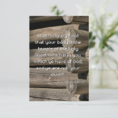 1コリント6:19 KJVフラットグリーティングカード カード (スタンド正面)