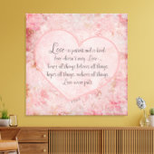 1コル13 – 愛は患者の愛は優しい キャンバスプリント (インサイチュ (リビング))