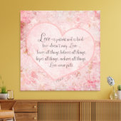 1コル13 – 愛は患者の愛は優しい キャンバスプリント (インサイチュ (リビング))