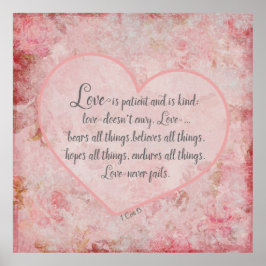 1コル13 – 愛は患者の愛は優しい ポスター