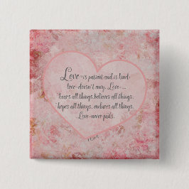 1コル13 – 愛は患者の愛は優しい 缶バッジ