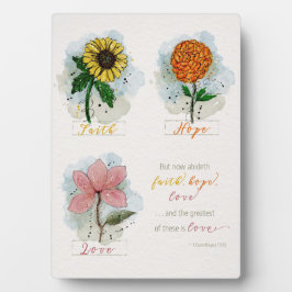 1コル13:13素晴らしは愛のサイン フォトプラーク