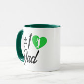 #1ゴルファーパパマグ – 父の日コーヒーギフト マグカップ (正面左)