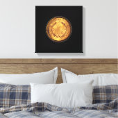 1ゴールデンドル1853コインブラック背景 キャンバスプリント (インサイチュ (寝室))