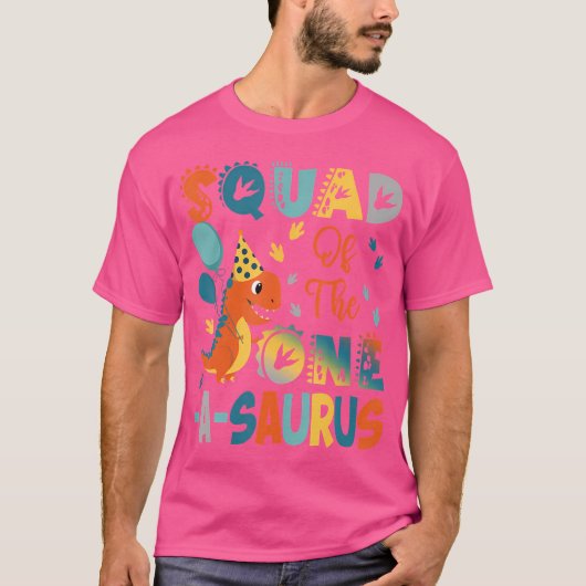 1サウルスの分隊の2番目の誕生日の恐竜Pa Tシャツ (正面)