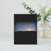 1サミュエル15:22サンセットブラック縁ど ポストカード (スタンド正面)