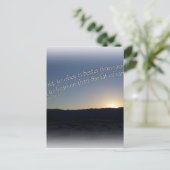 1サミュエル15:22サンセットホワイト縁ど ポストカード (スタンド正面)