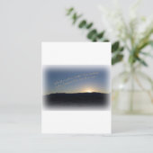 1サミュエル15:22サンセットホワイト縁ど ポストカード (スタンド正面)