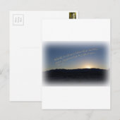 1サミュエル15:22サンセットホワイト縁ど ポストカード (正面/裏面)