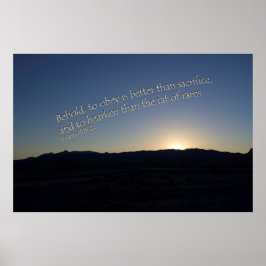 1サミュエル15:22日の入り ポスター