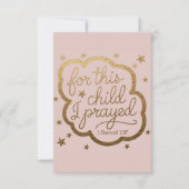 1サミュエル1:27フラットサンキューカード サンキューカード (正面)