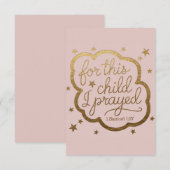 1サミュエル1:27フラットサンキューカード サンキューカード (正面/裏面)