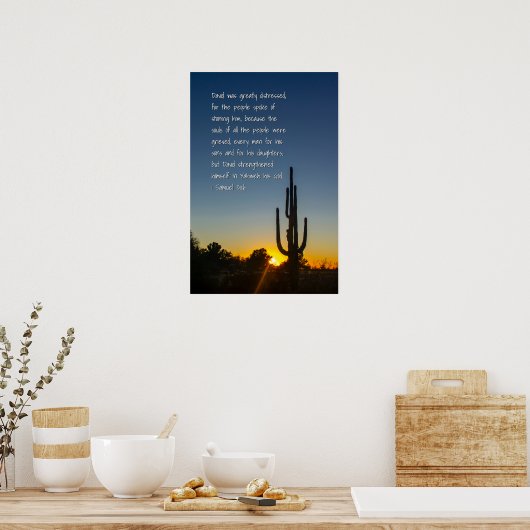 1サミュエル30:6 ポスター (キッチン)