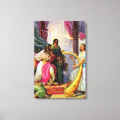 1サムエル16:14-23ダビデオ遊・ハープでサウル キャンバスプリント (正面)