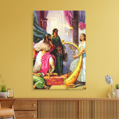 1サムエル16:14-23ダビデオ遊・ハープでサウル キャンバスプリント (インサイチュ (リビング))